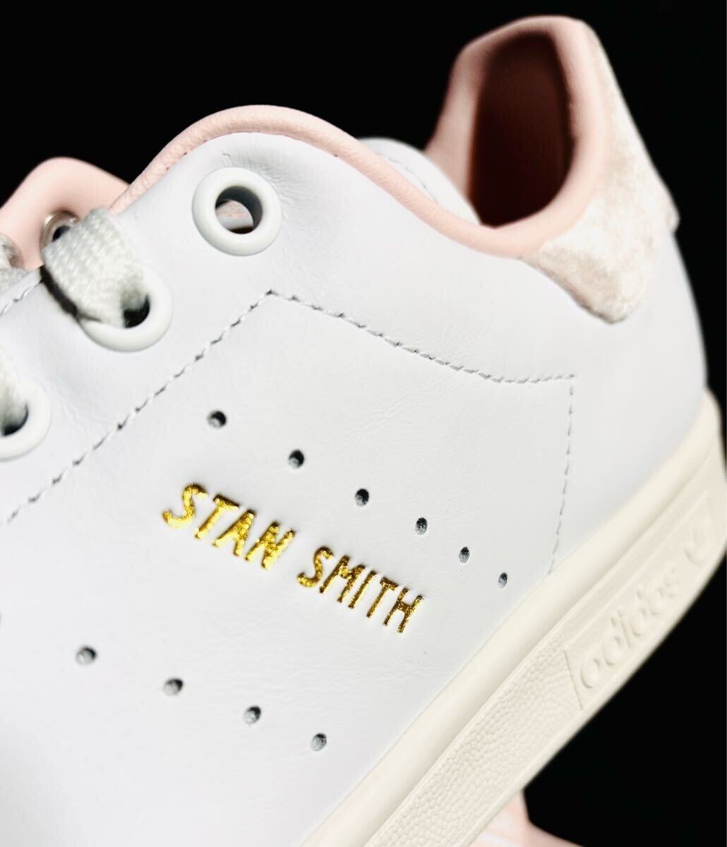 ☆送料込◆新品27.0cm◆adidas STAN SMITH アディダス スタンスミス クラウドホワイト/サンディピンク/金ロゴ【定価.16500円】本革 WMNS