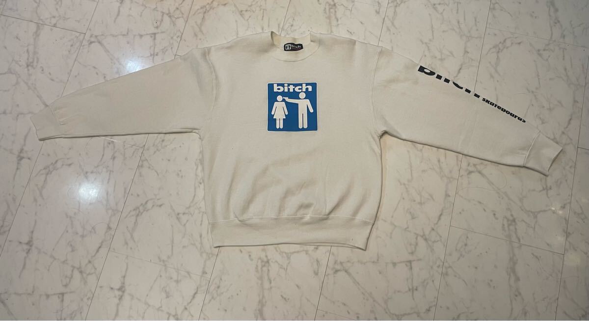 bitch skateboards sweat スウェット 拳銃ロゴ 90s