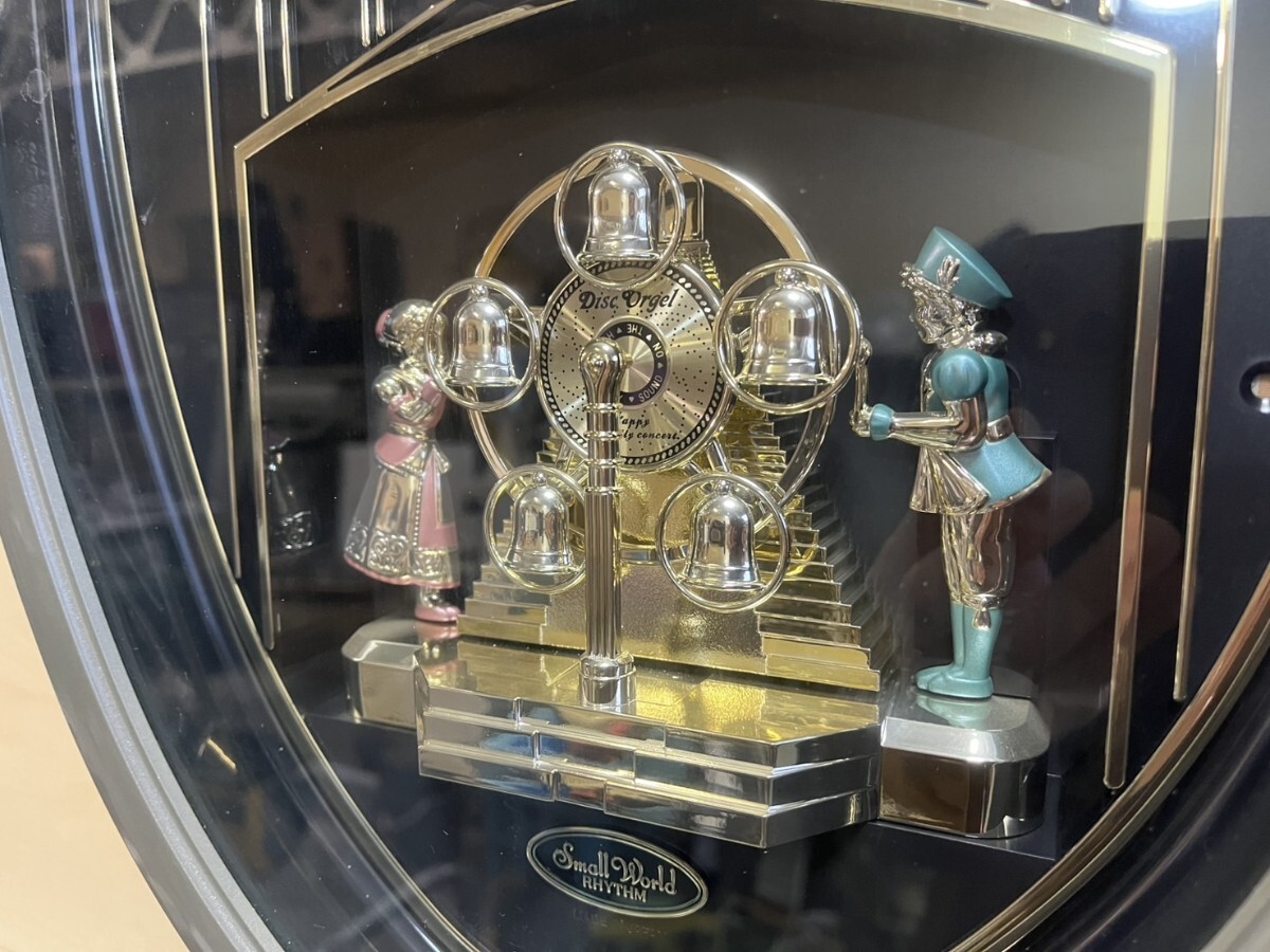 ○ リズム時計 SMALL WORLD Disc Orgel からくり時計 4MH715
