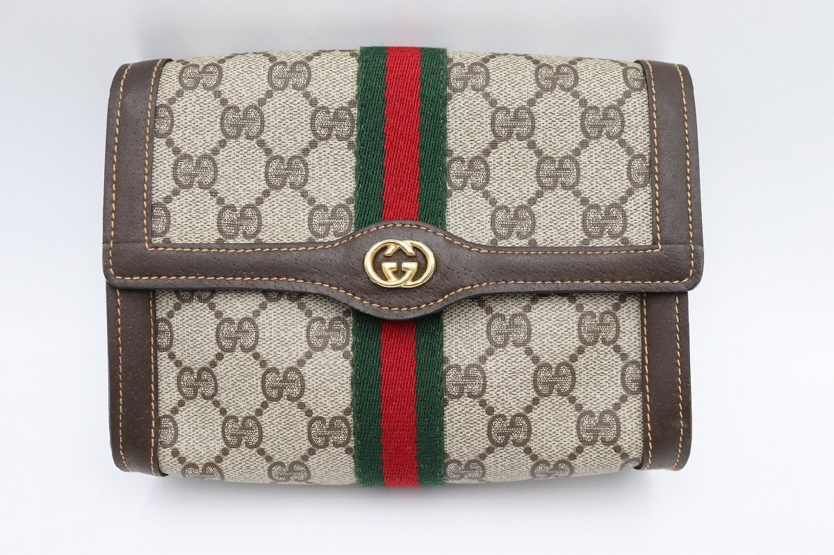 行董】GUCCI グッチ クラッチバッグ 2点まとめ BRW 総柄 行董】GUCCI グッチ クラッチバッグ 2点まとめ BRW 総柄