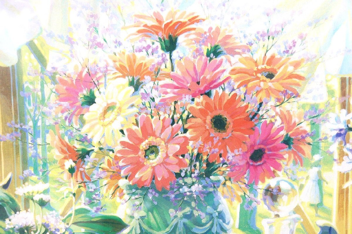 行董】☆美品☆ 笹倉 鉄平 1992 花絵 コピーアート ポスター 行董】☆美品☆ 笹倉 鉄平 1992 花絵 コピーアート ポスター