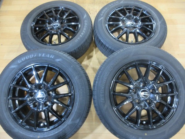 C25 C26 C27 セレナ ノア ヴォクシー エスクァイア 他 MiD シュナイダー ホイール タイヤ 4本 15インチ 195/65R15 グッドイヤー 溝有り