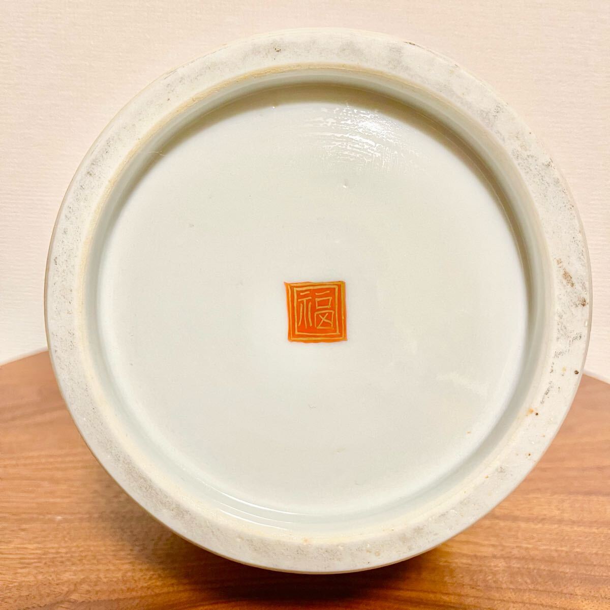 九谷焼 花瓶 陶器 角福 赤絵 金襴手 壺 アンティーク(花器、壷 九谷焼 花瓶 陶器 角福 赤絵 金襴手 壺 アンティーク(花器、壷