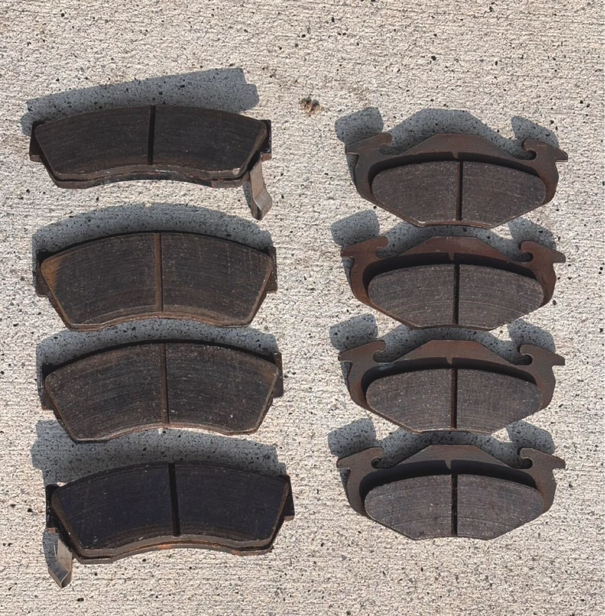  тормозные накладки Cappuccino EA11R EA21R передний и задний (до и после) чёрный 