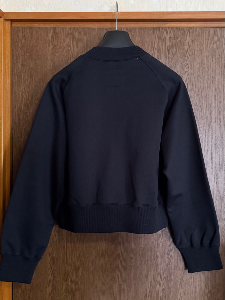 黒2新品 sacai レディース S ロゴ パッチ スウェット シャツ ブラック 24AW size 2 黒 M 長袖 トレーナー プルオーバー サカイ