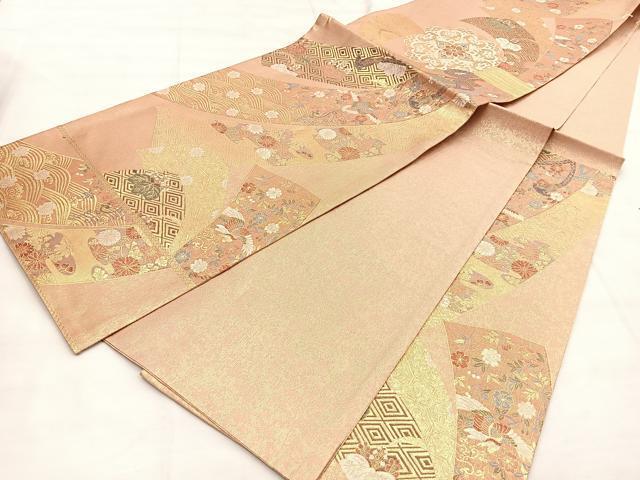 平和屋着物□佐賀錦 六通柄袋帯 正倉院束ね熨斗花文 金糸 引箔 平和屋着物□佐賀錦 六通柄袋帯 正倉院束ね熨斗花文 金糸 引箔