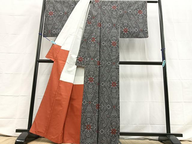  flat мир магазин кимоно # подлинный . гора Ooshima эпонж .. цветок Tang . документ натуральный шелк замечательная вещь BAAO7240xa