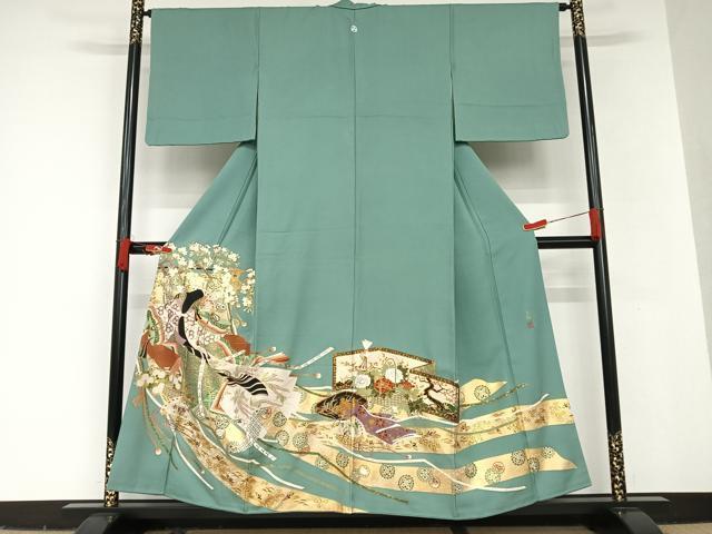 上品な 平和屋着物○松尾光琳 色留袖 駒刺繍 女人文 金彩 さが美扱い 着物・浴衣