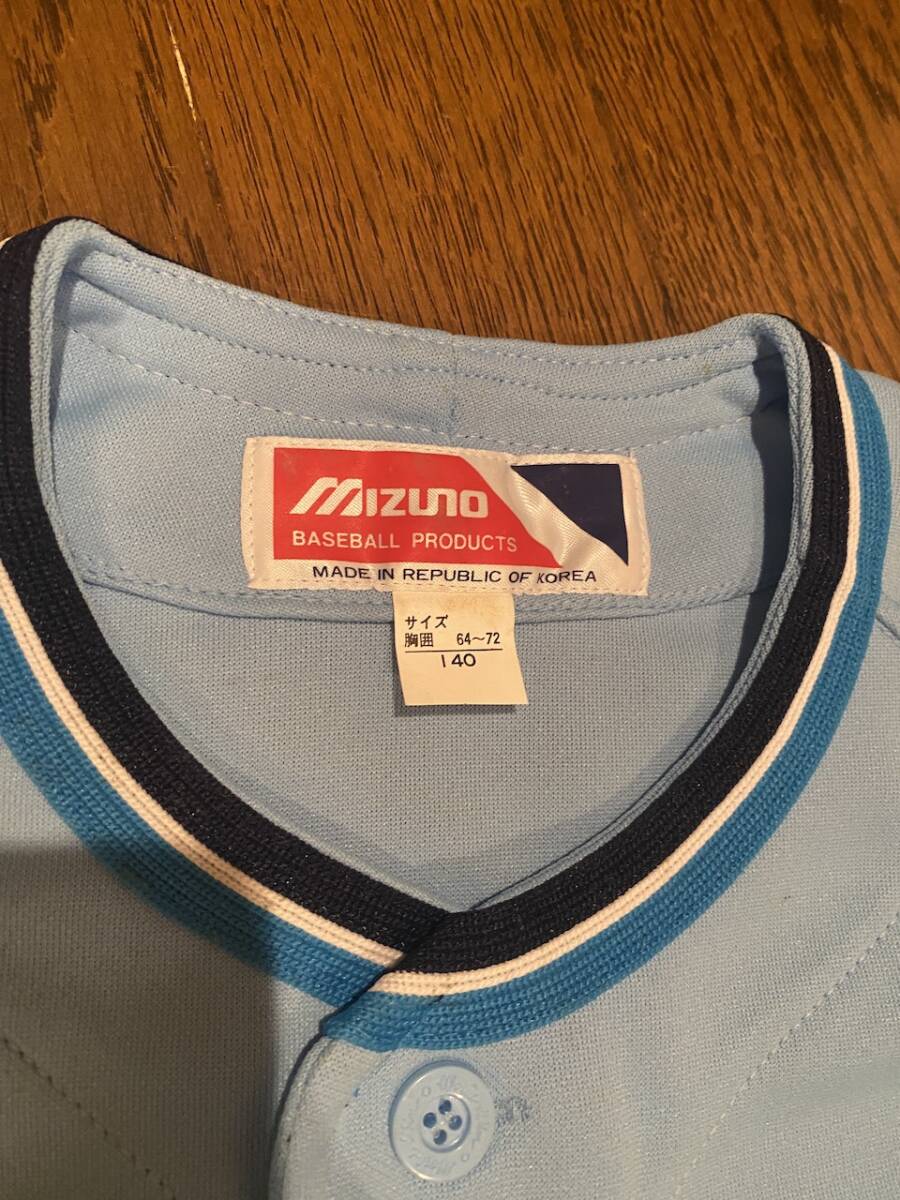 當(dāng)時(shí)物　未使用　デッドストック　Mizuno　ミズノ　野球ユニフォームシャツ　ジュニア　品番：52MJ-4621　サイズ：140　KK4089