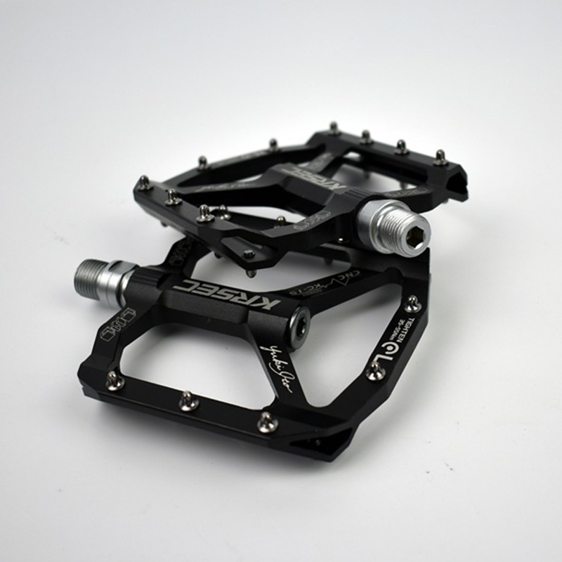 KRSEC MTBペダル 大型 フラットペダル ノンスリップ 滑り止め スパイク付 3色_画像1