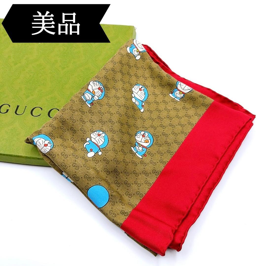 ◇グッチ×ドラえもん◇654645/スカーフ/シルク/ブランド グッチ×ドラえもん 654645/スカーフ/シルク/ブランド|Yahoo