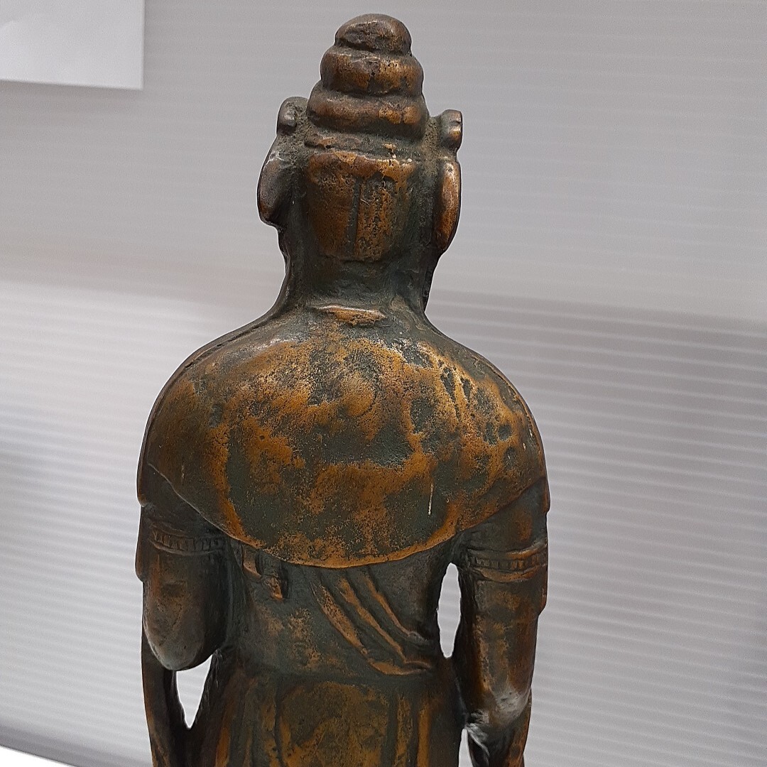 北村西望 聖観音菩薩像 仏像 ブロンズ像 高さ約35.5cm 保管品 み 北村西望 聖観音菩薩像 仏像 ブロンズ像 高さ約35.5cm 保管品 み