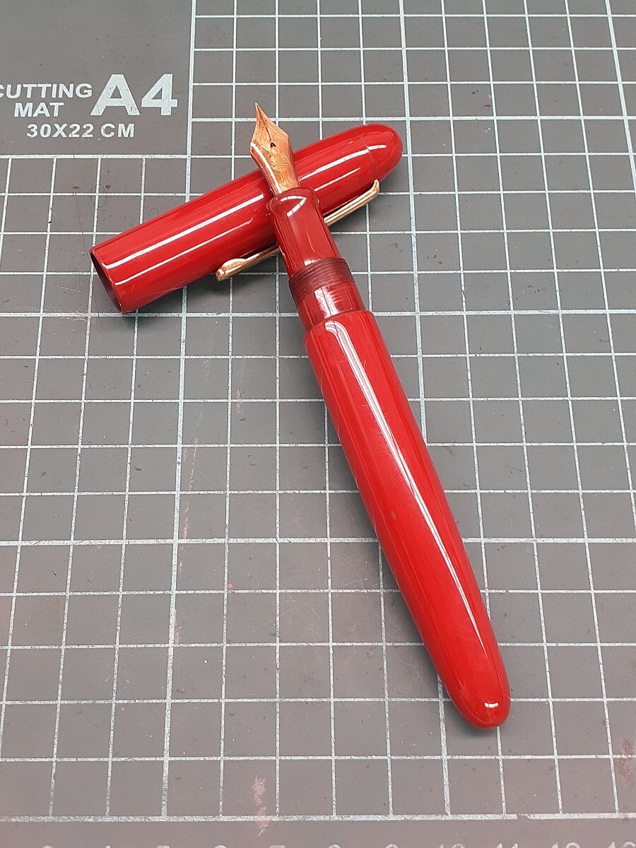 プラチナ万年筆 ジャンク ペン先なし 部品取り キャップ式 筆記