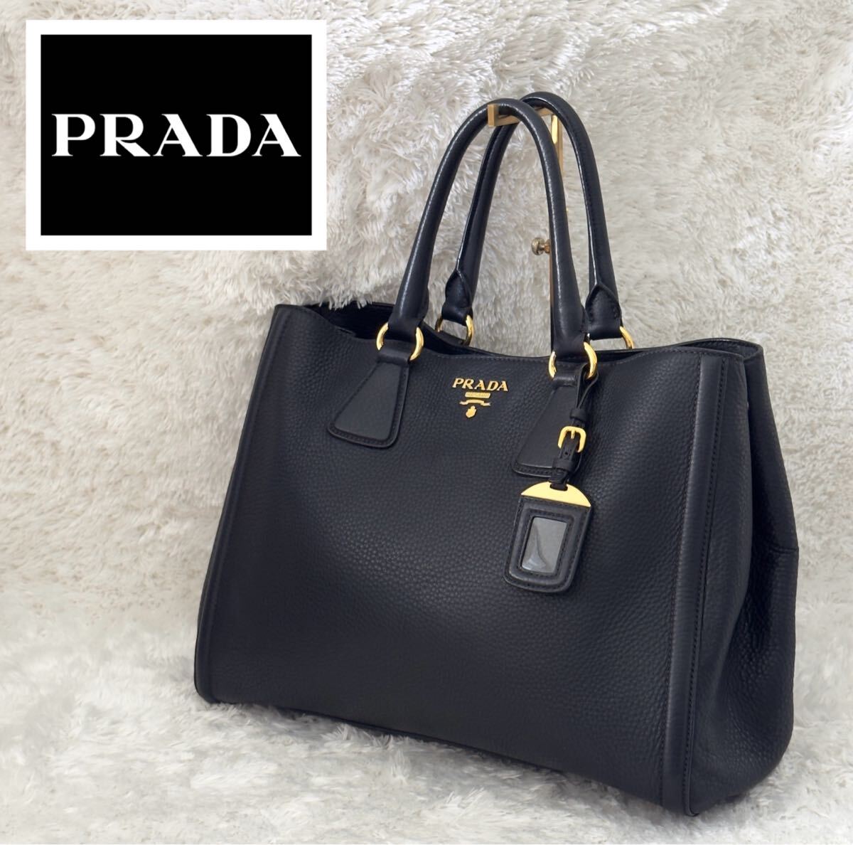 プラダ PRADA ☆ロゴエンボスレザー2WAYハンドバッグ - BORSA A