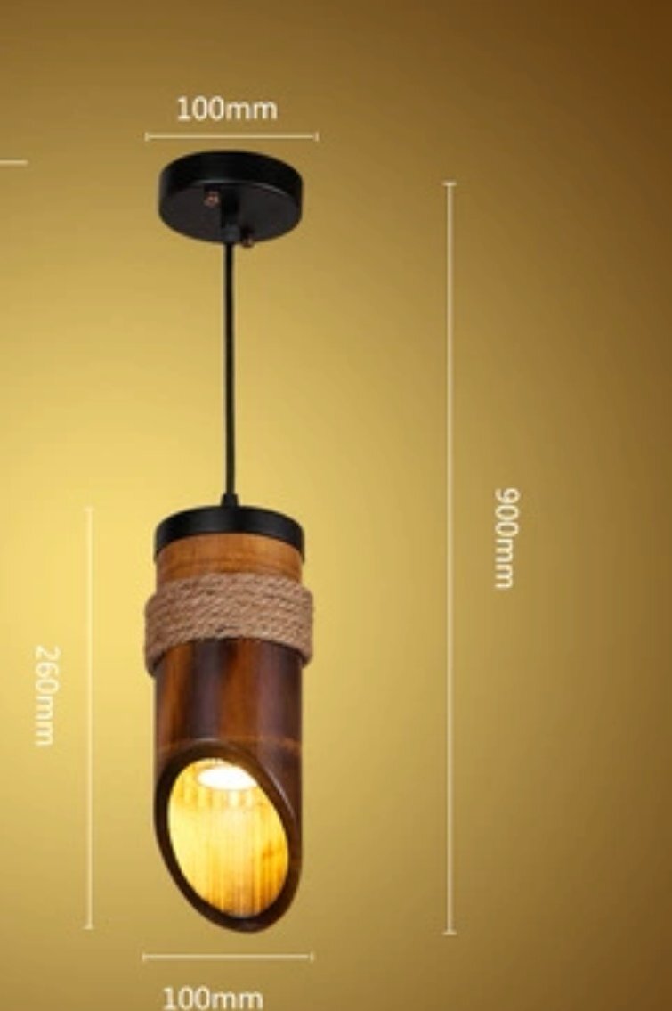  loft стиль лен трос бамбук камера Droplight LED подвесной светильник обеденный подвесной светильник 110V - 220V для японский стиль 1 лампа 