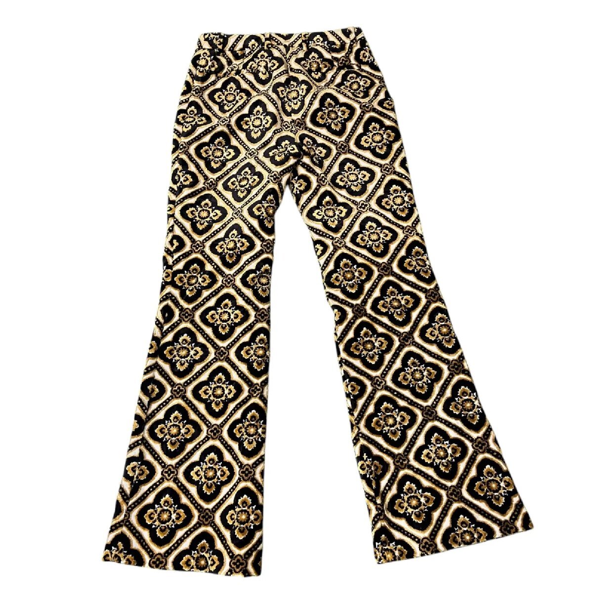 美品　エトロ　ETRO ベロア花柄　美形　パンツ　ズボン　40、M、9號　レディース　S5O272