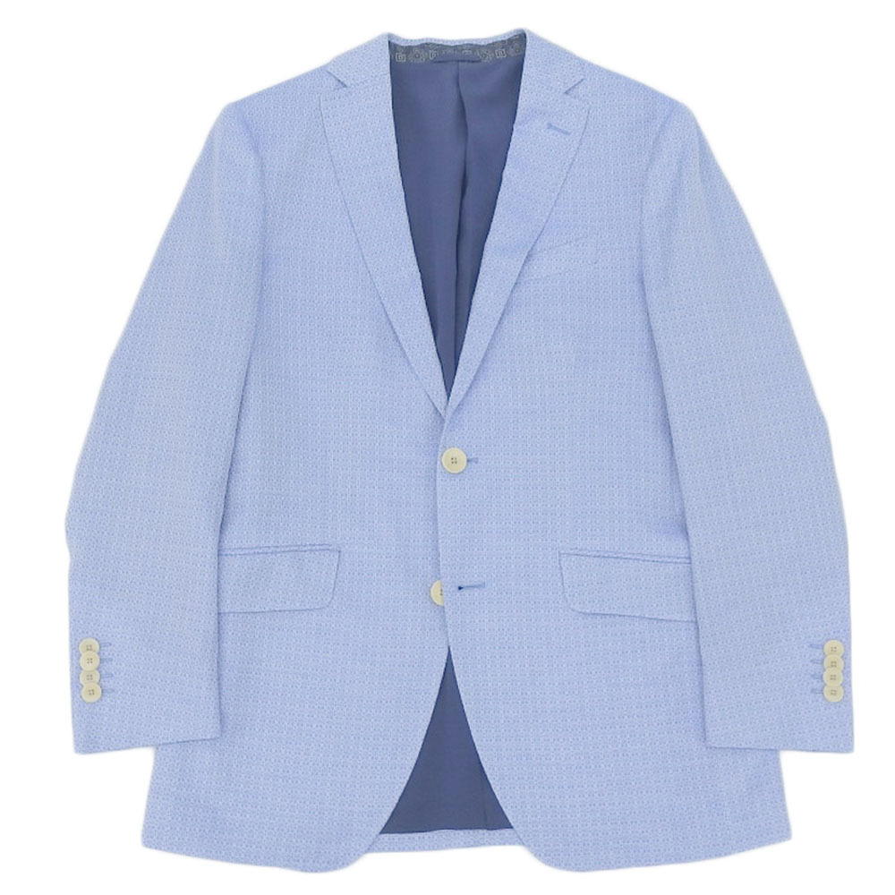 超美品 エトロ ETRO 2020年商品 総モノグラム柄 2つボタン コットン×シルク ジャケット 光沢生地 46 メンズ ほぼ未使用