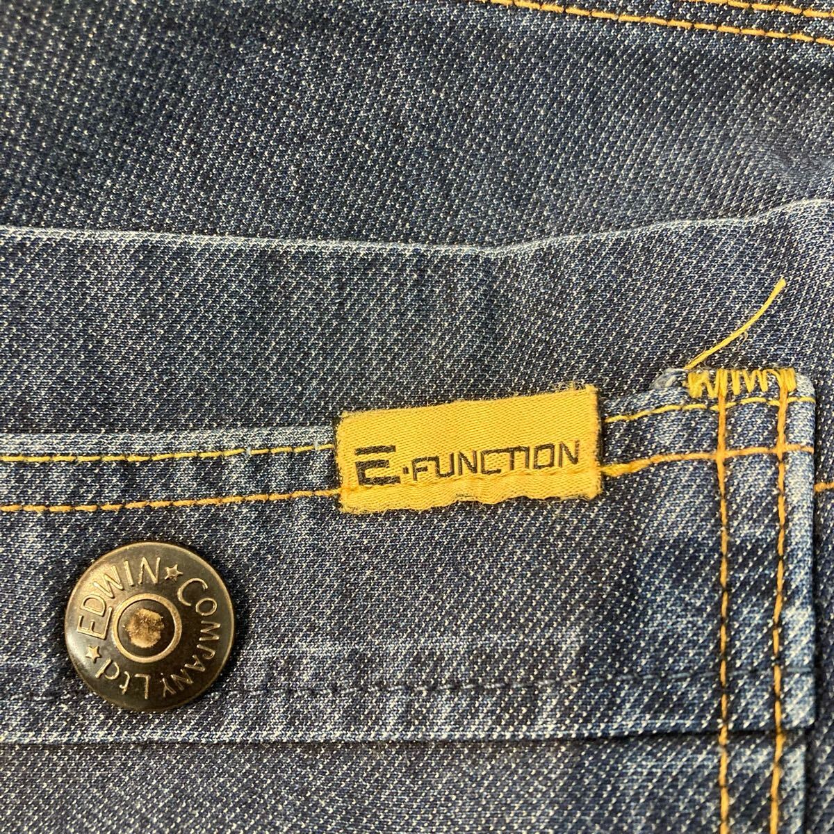 【美品】 EDWIN ジーンズ メンズ Mサイズ デニムパンツ JEANS ファッション おしゃれ かっこいい ネイビー EFUNTION 男性用 ボトムス