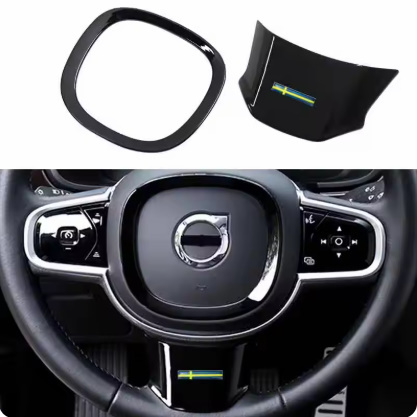 ボルボ s90 xc60 v90 s60 xc90 v90 v60 裝飾 ステッカー ステアリングホイール スパンコール フレーム ブラック