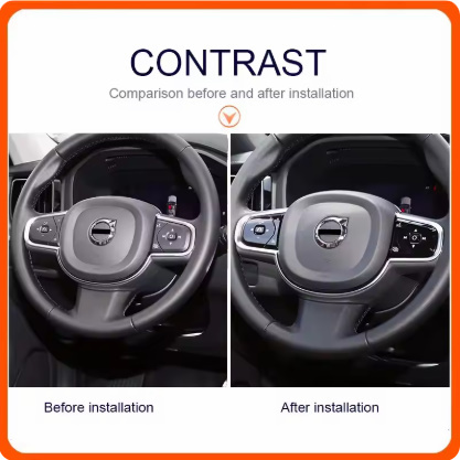 ボルボ s90 xc60 v90 s60 xc90 v90 v60 裝飾 ステッカー ステアリングホイール ボタン ボリューム スパンコール フレーム ブラック