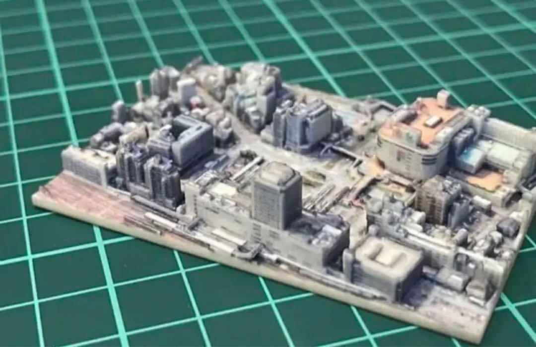 ミニチュア☆都市模型☆徳島駅前☆ミニジオラマ☆フィギュアに ミニチュア☆都市模型☆徳島駅前☆ミニジオラマ☆フィギュアに