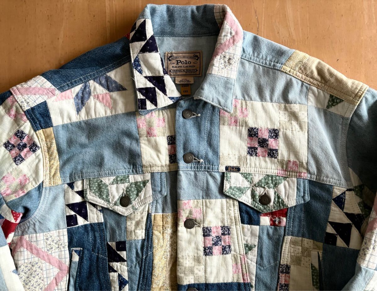 ラルフローレン　パッチワークキルト　デニムジャケット ラルフローレン パッチワークキルト デニムジャケット POLO