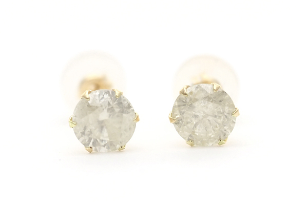 計1ct!お値段重視の方◎K18YG 18金 ダイヤモンド 各0.5ct 計1ct!お値段重視の方◎K18YG 18金 ダイヤモンド 各0.5ct