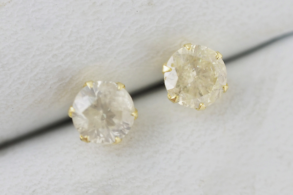 計1ct!お値段重視の方◎K18YG 18金 ダイヤモンド 各0.5ct 計1ct!お値段重視の方◎K18YG 18金 ダイヤモンド 各0.5ct