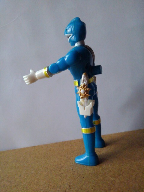 !_ action gao Ranger gao голубой передвижной фигурка Shokugan в это время было использовано Hyakujuu Sentai Gaoranger 