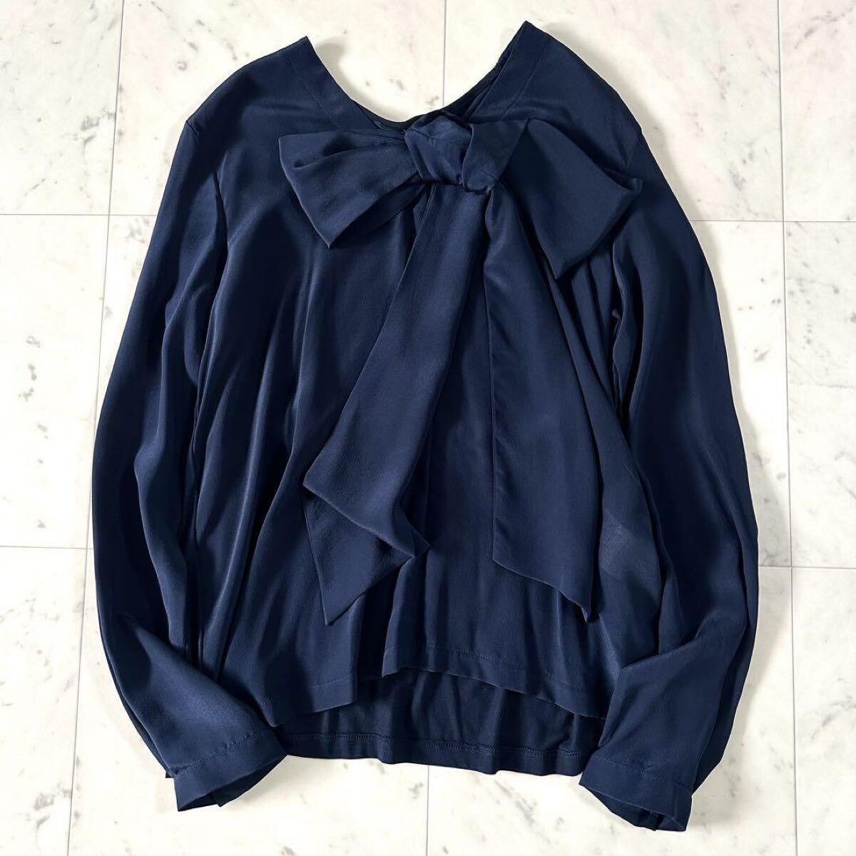 極美品?マックスマーラ WEEKEND シルクボウタイブラウス リボンブラウス レディース トップス 異素材 MaxMara 絹