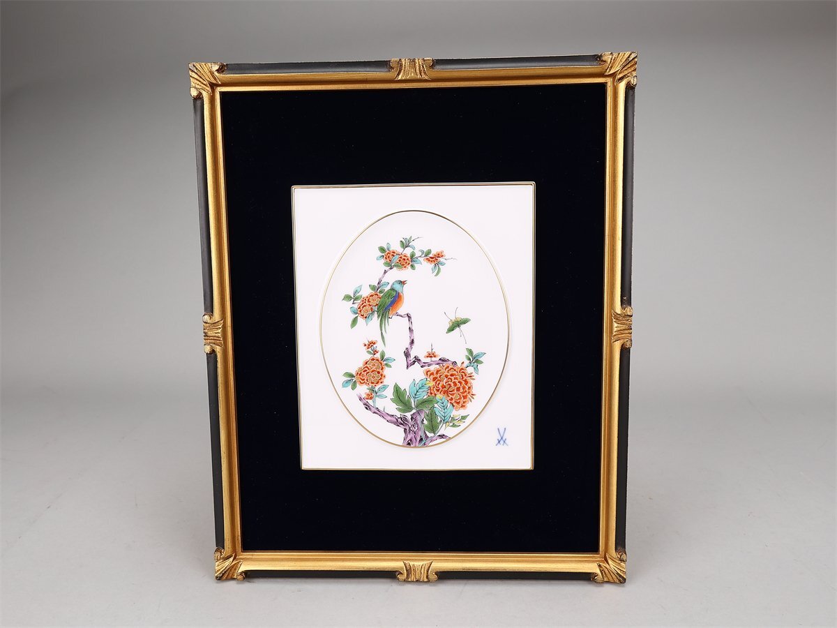 Amazon.co.jp: ノーブランド品 Meissenマイセンプラーク陶板画花