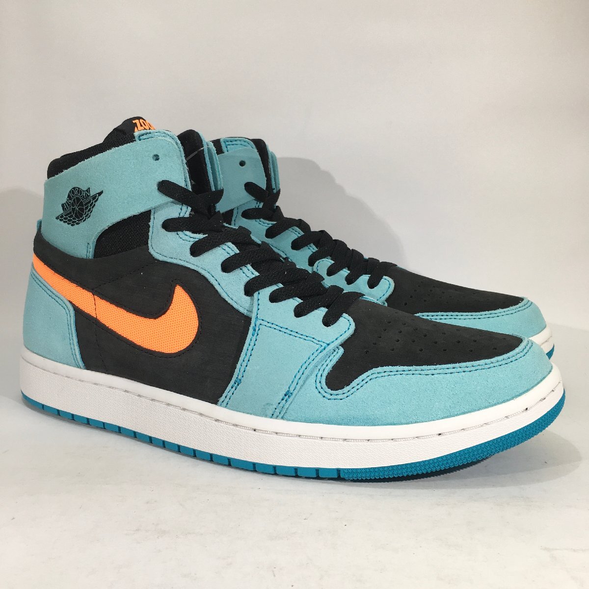 AIR JORDAN 1 ZOOM CMFT 2 "BLUE AND ORANGE" DV1307-408 (ブリーチドアクア/ブラック/ホワイト/ブライトシトラス)