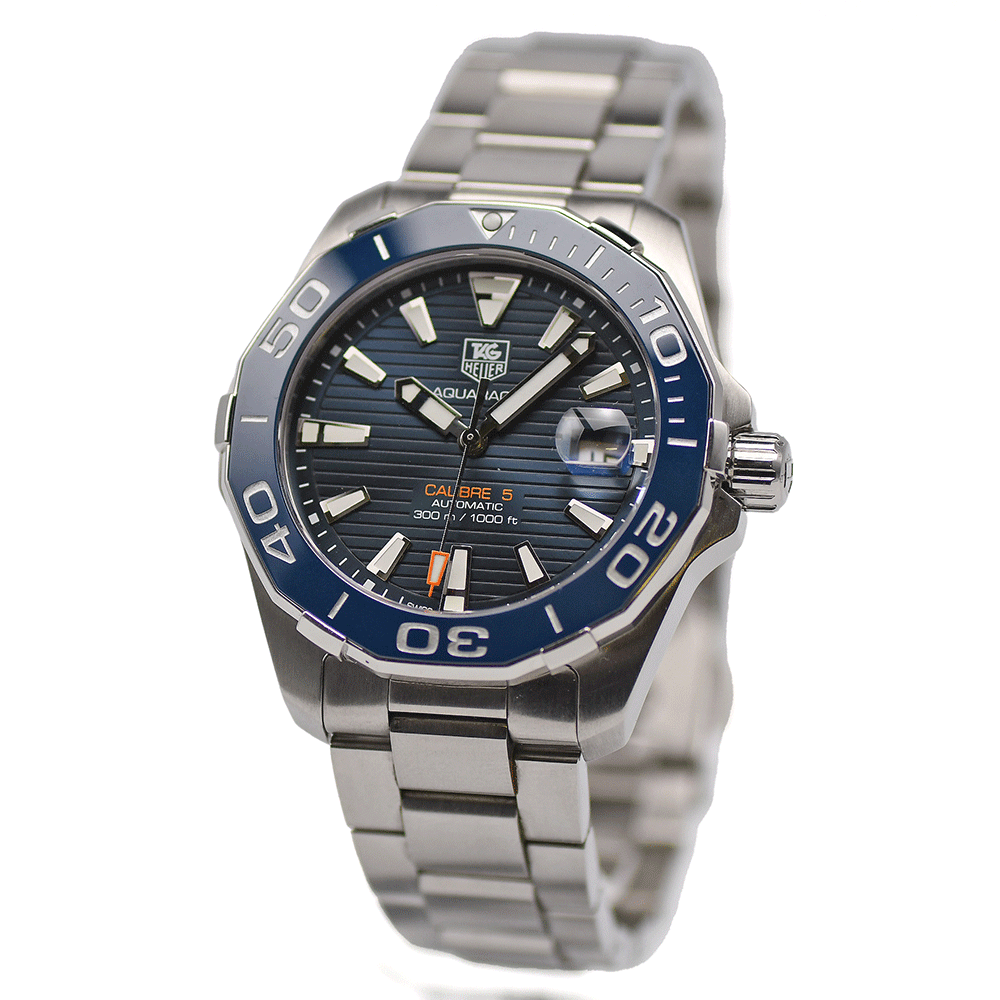 タグホイヤー TAG HEUER アクアレーサー 300m キャリバー5 WAY211C.BA0928 自動巻 ブルー 青文字盤 メンズ 腕時計 研磨仕上げ済み 中古