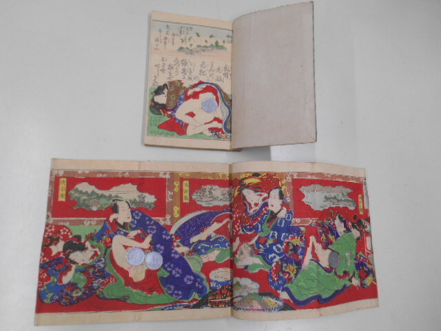 三十六佳仙 上下 2冊 春画 艶本 浮世絵 木版 版本 彩色 遊女 和 三十六佳仙 上下 2冊 春画 艶本 浮世絵 木版 版本 彩色 遊女 和