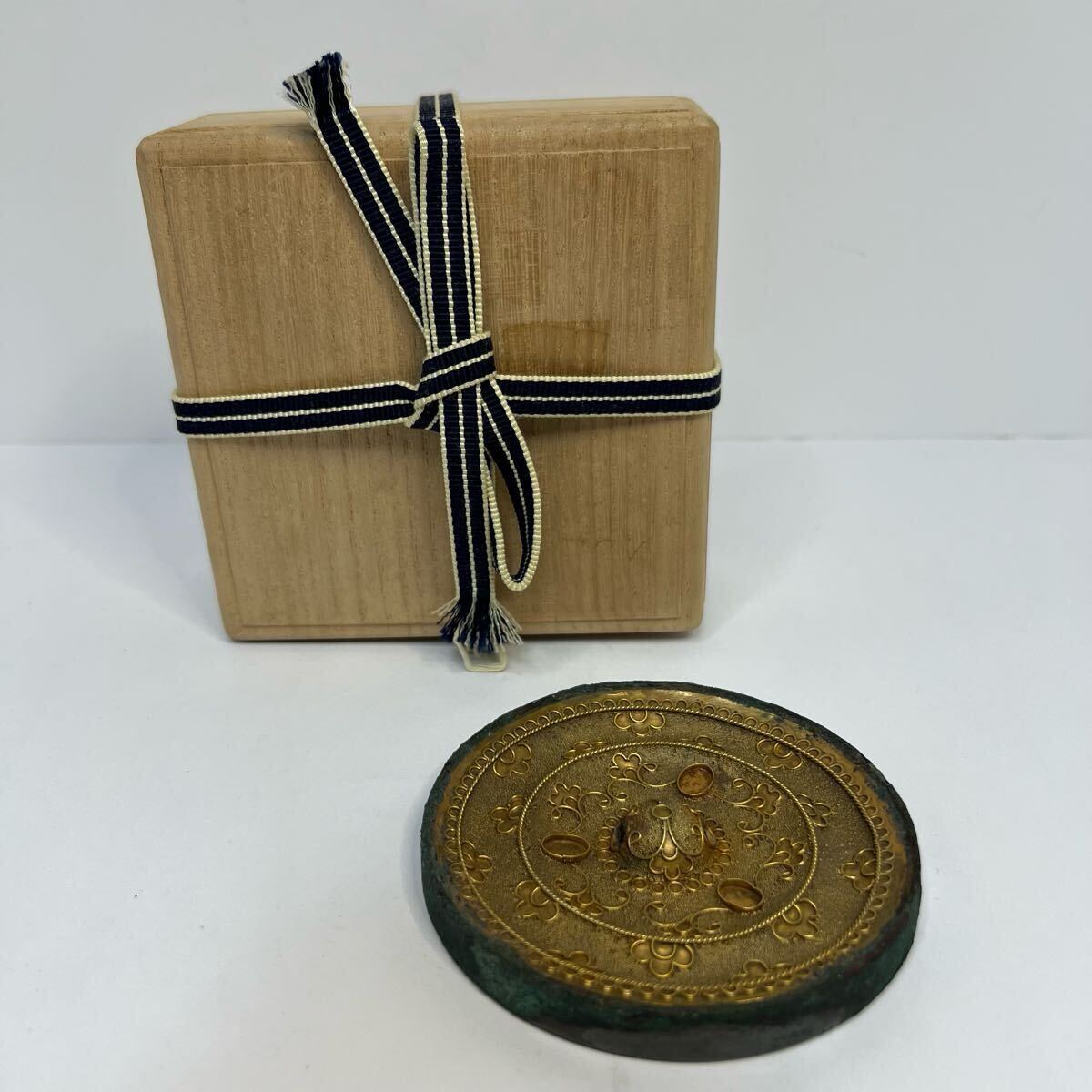 時代物 中国銅鏡 大型 置物 縁起物 骨董 美術品・アンティーク