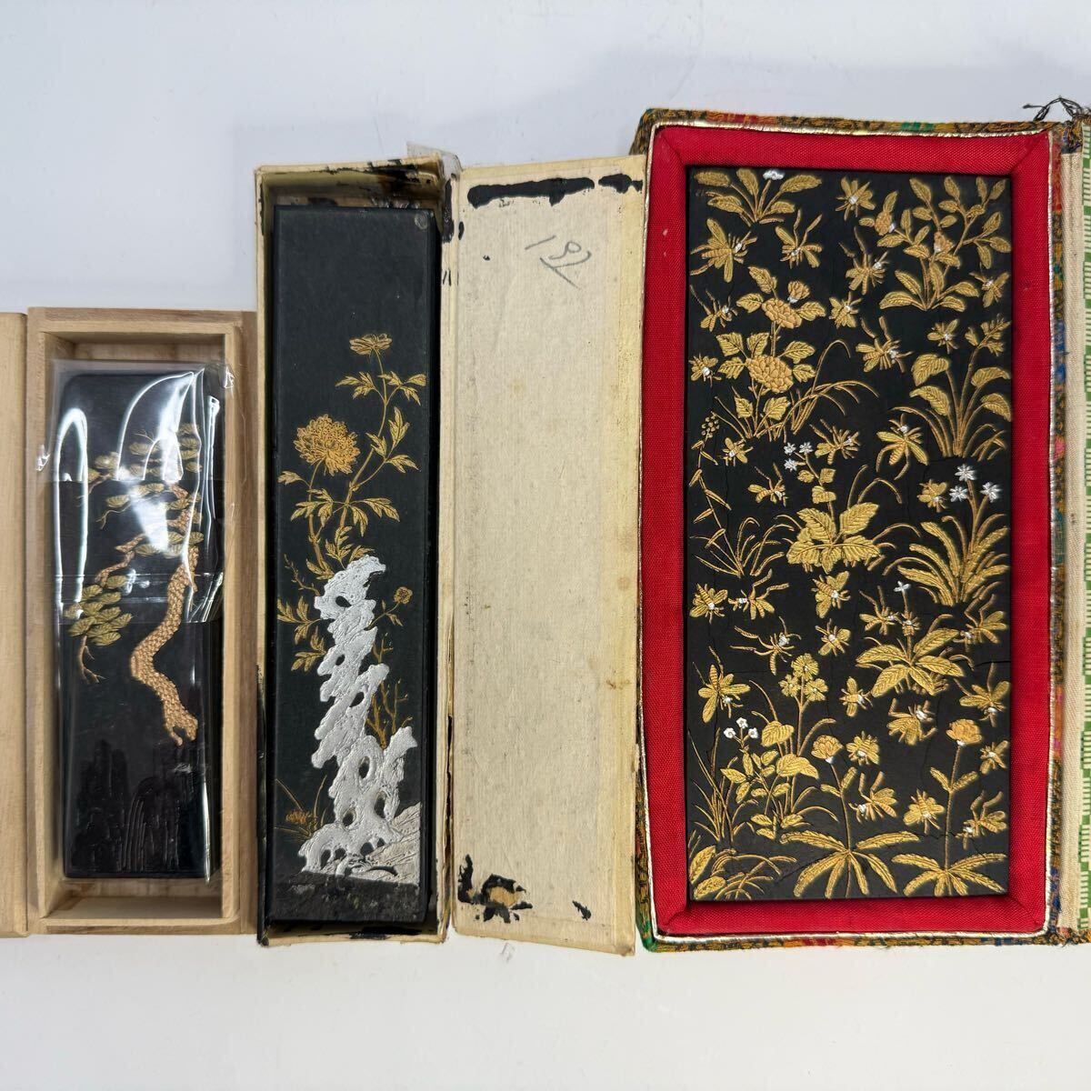 真作中国 日本中国美術 古美術 書道作品 3点セット 墨絵と漢詩 真作中国 日本中国美術 古美術 書道作品 3点セット 墨絵と漢詩