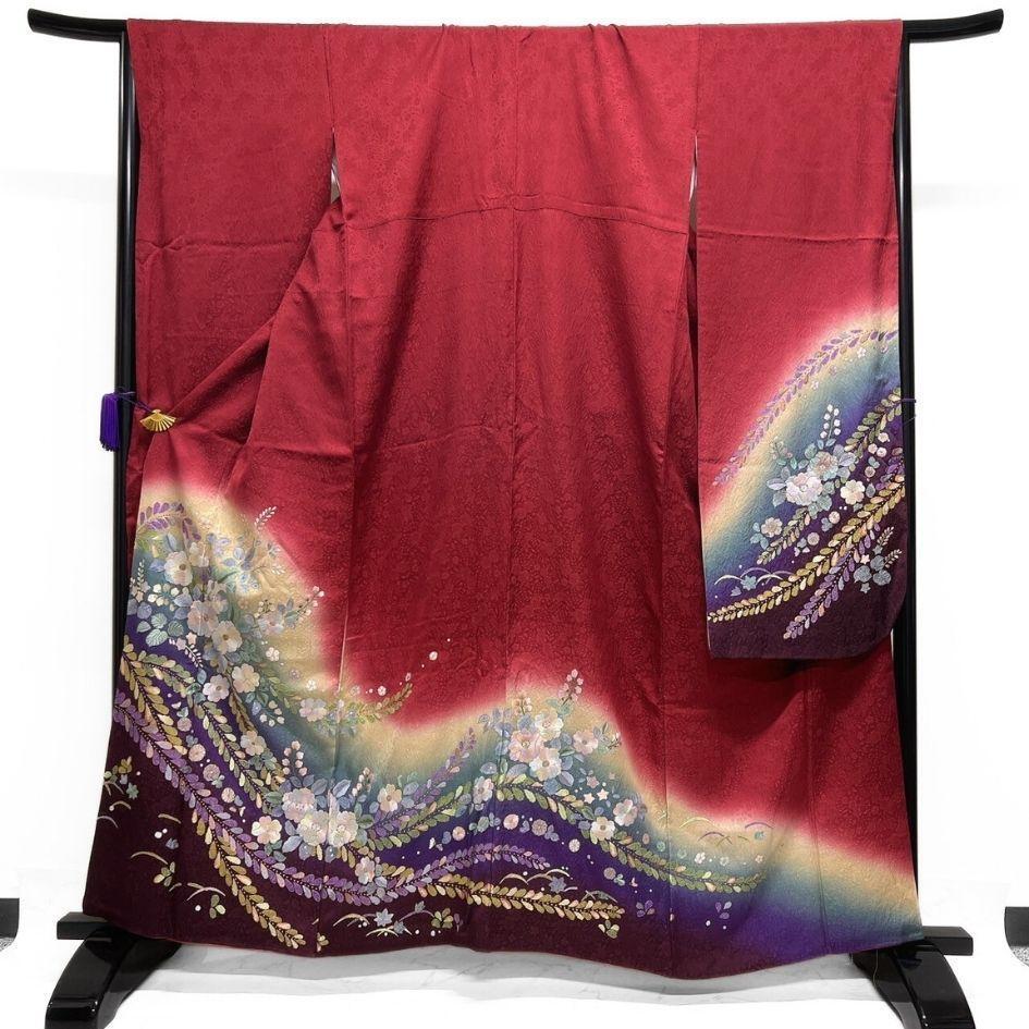 金通し辻ヶ花刺繍振袖襦袢振袖着物104a p