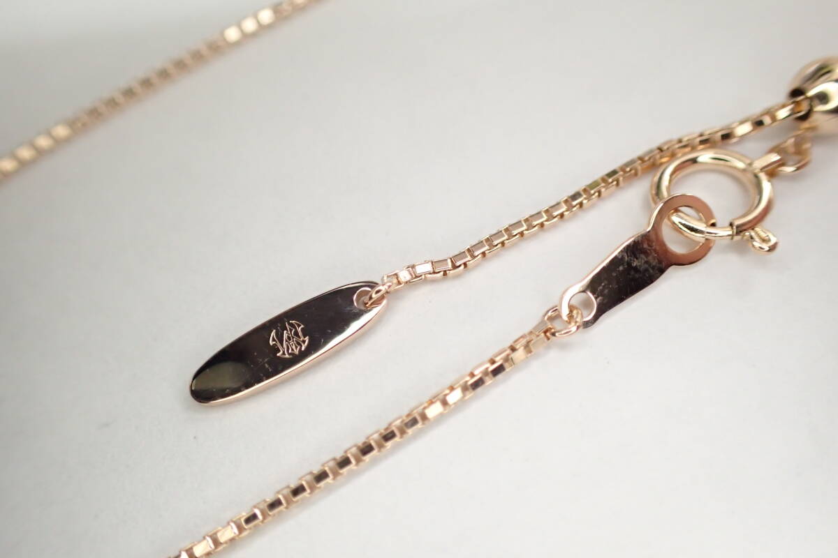 17/美品 モニッケンダム K18PG ダイヤ計0.53ct ネックレス_画像9