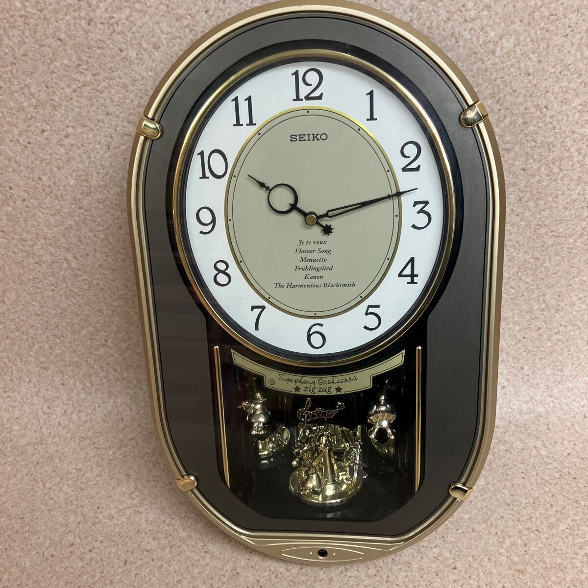 Z2985 動作品 希少 SEIKO セイコー 壁掛け時計 AM619N zigzag Z2985 動作品 希少 SEIKO セイコー 壁掛け時計 AM619N zigzag