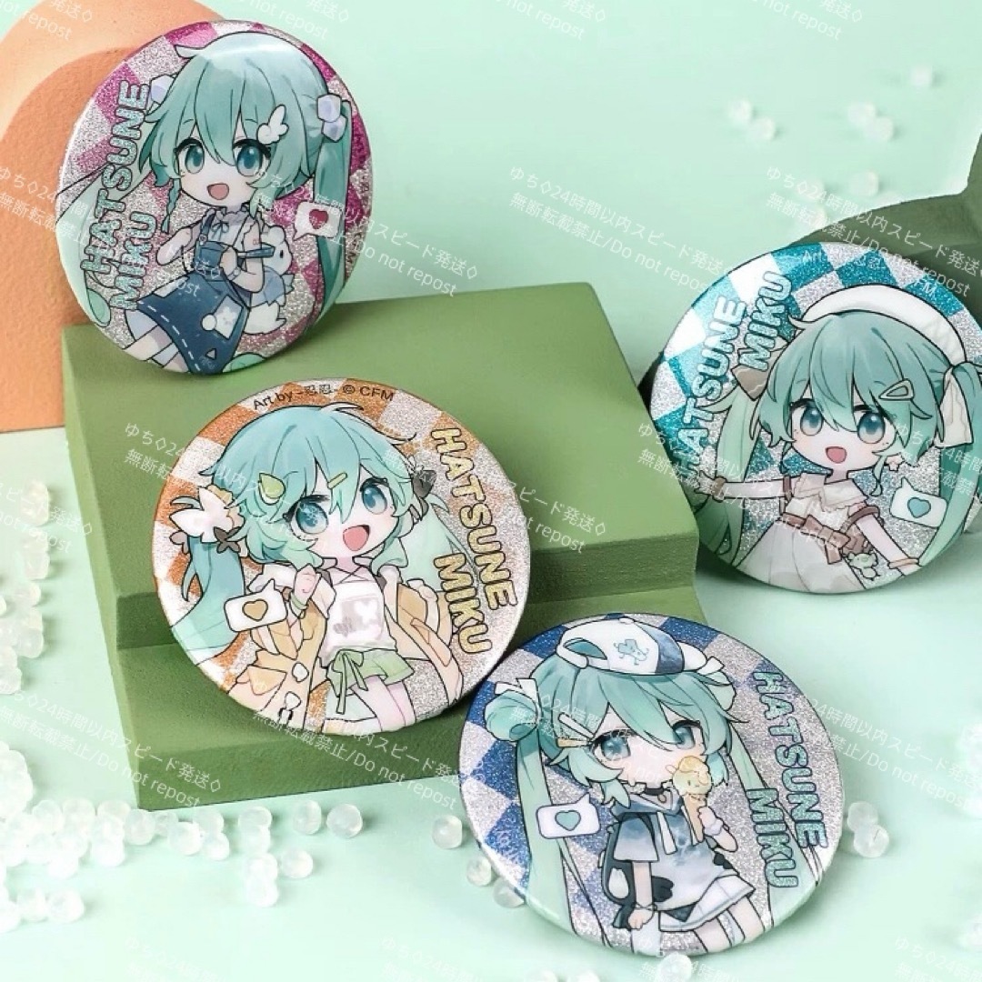 дополнение * за границей ограничение VOCALOIDbo Caro жестяная банка значок 5cm Hatsune Miku ①