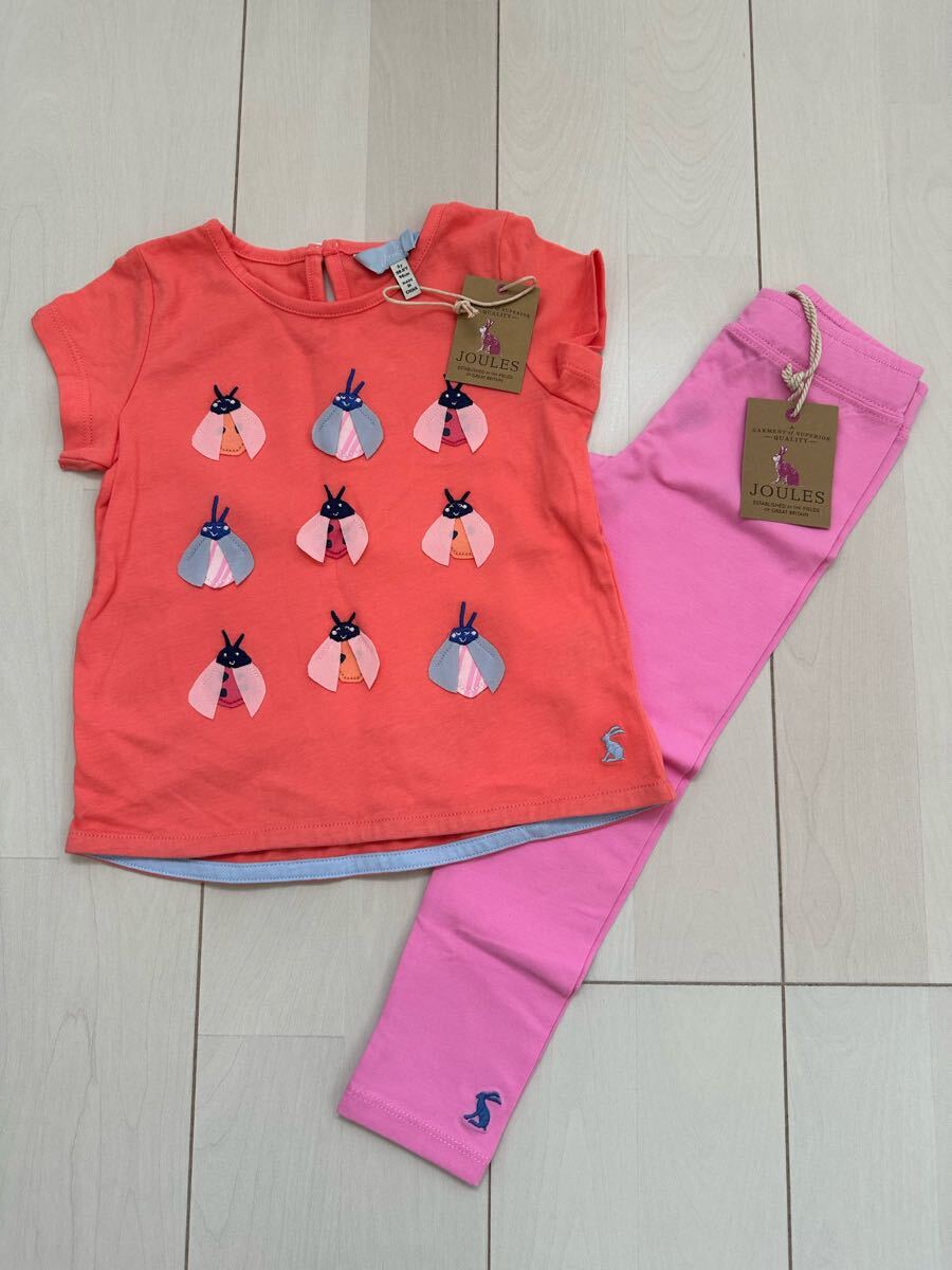 ★送料無料 新品 JOULES 女の子半袖上下セット 3years 98㎝