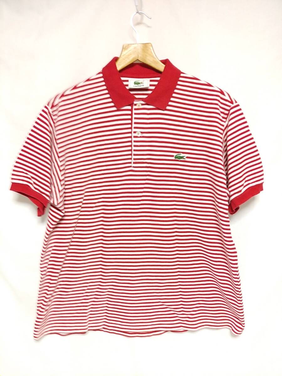 LACOSTE ラコステ 鹿の子半袖ポロシャツ サイズ5 レッド LACOSTE ラコステ 鹿の子半袖ポロシャツ サイズ5 レッド