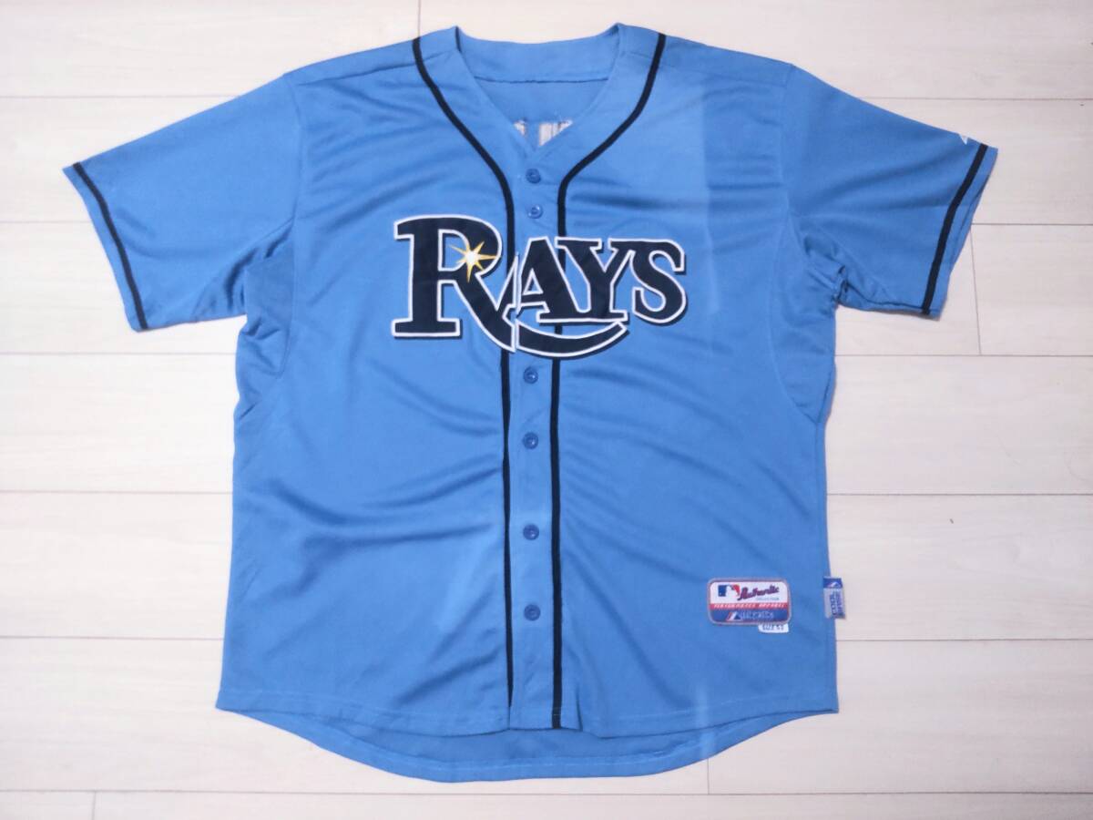 ★MLB　タンパベイ・レイズ　ジャージ　ユニフォーム　★マジェスティック社製　★デズモンド・ジェニングス　★オーセンティック　_画像1