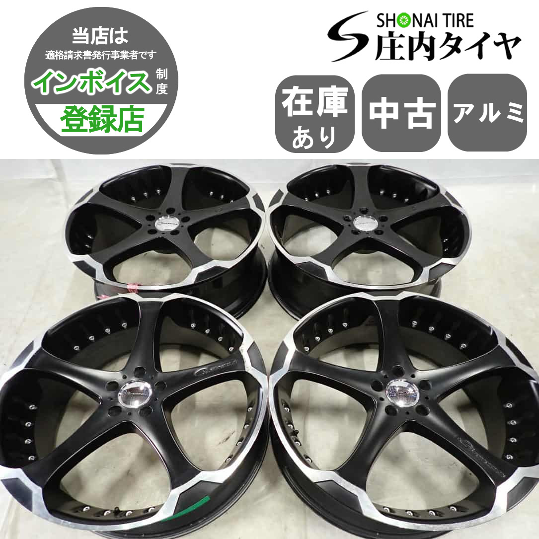 4本SET 會(huì)社宛 送料無(wú)料 22×9J Giovanna ジオバンナ ダラー アルミホイール 5穴 PCD114.3mm +38 ハブ徑73mm アルファード 特価 NO,F4202