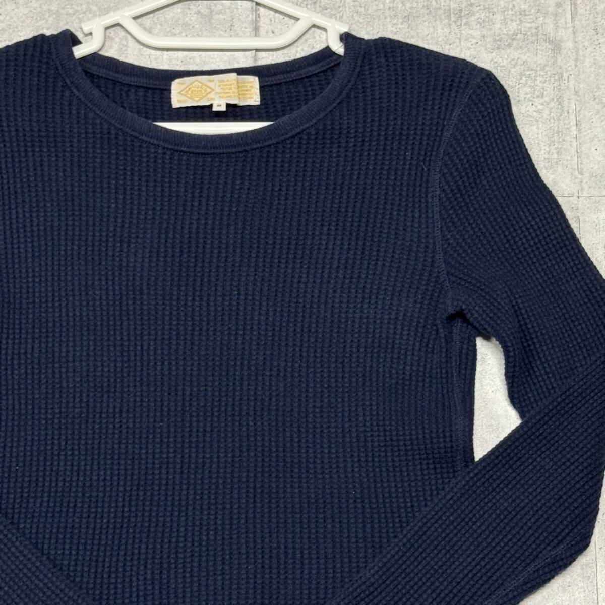 美品 B MING BY BEAMS 日本制 ワッフルサーマル ロンT マチ付き　　ビーミングバイビームス 裾ラウンドカット しっかりした上質(zhì)素材 早4834
