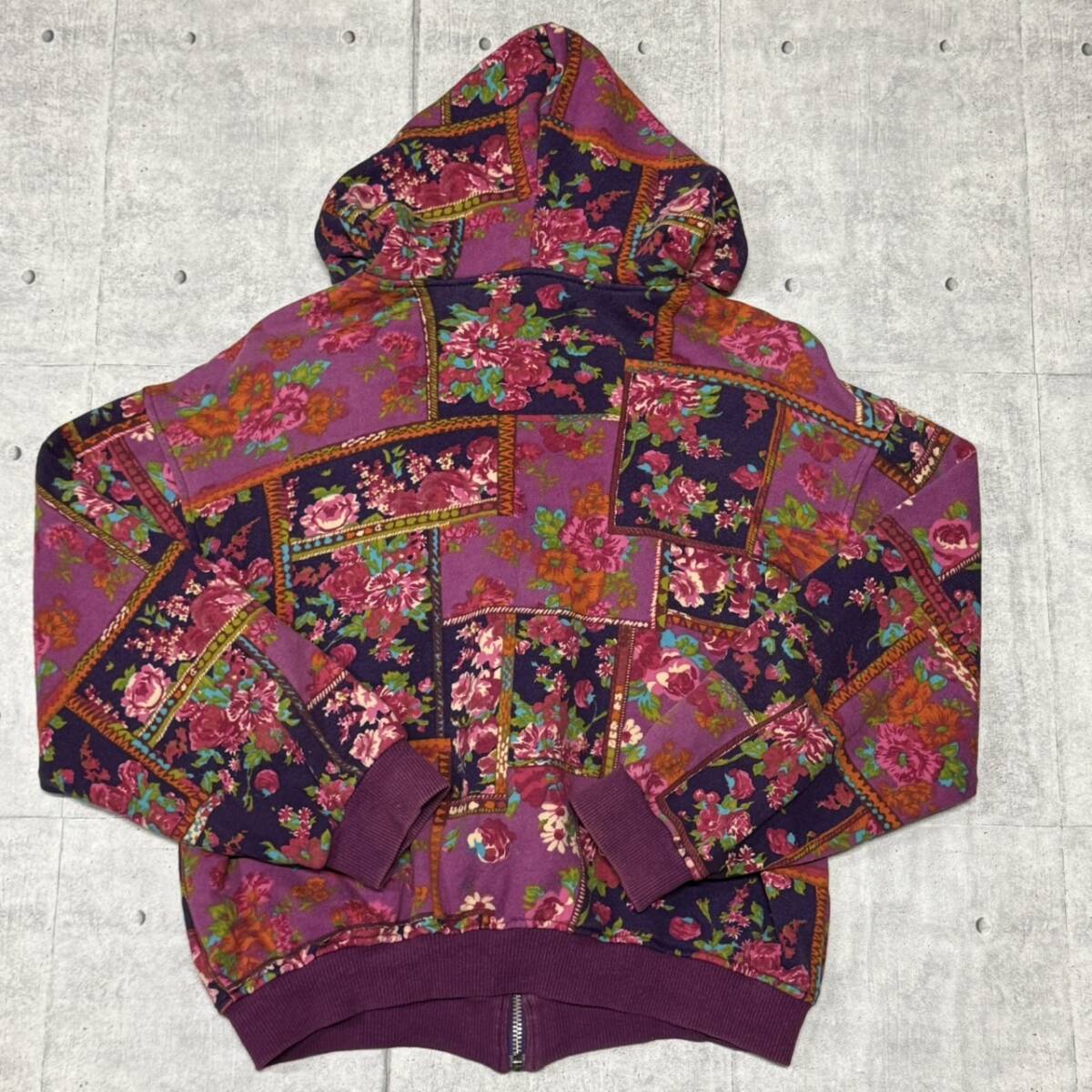 90s KENZO 葛飾北斎タグ 花柄 ジップアップパーカー ケンゾー 90 90s KENZO 葛飾北斎タグ 花柄 ジップアップパーカー ケンゾー 90