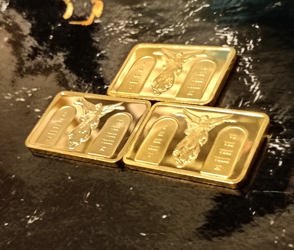 1円から 3枚セット イエス・キリスト 天使 インゴット 金塊 1円から 3枚セット イエス・キリスト 天使 インゴット 金塊