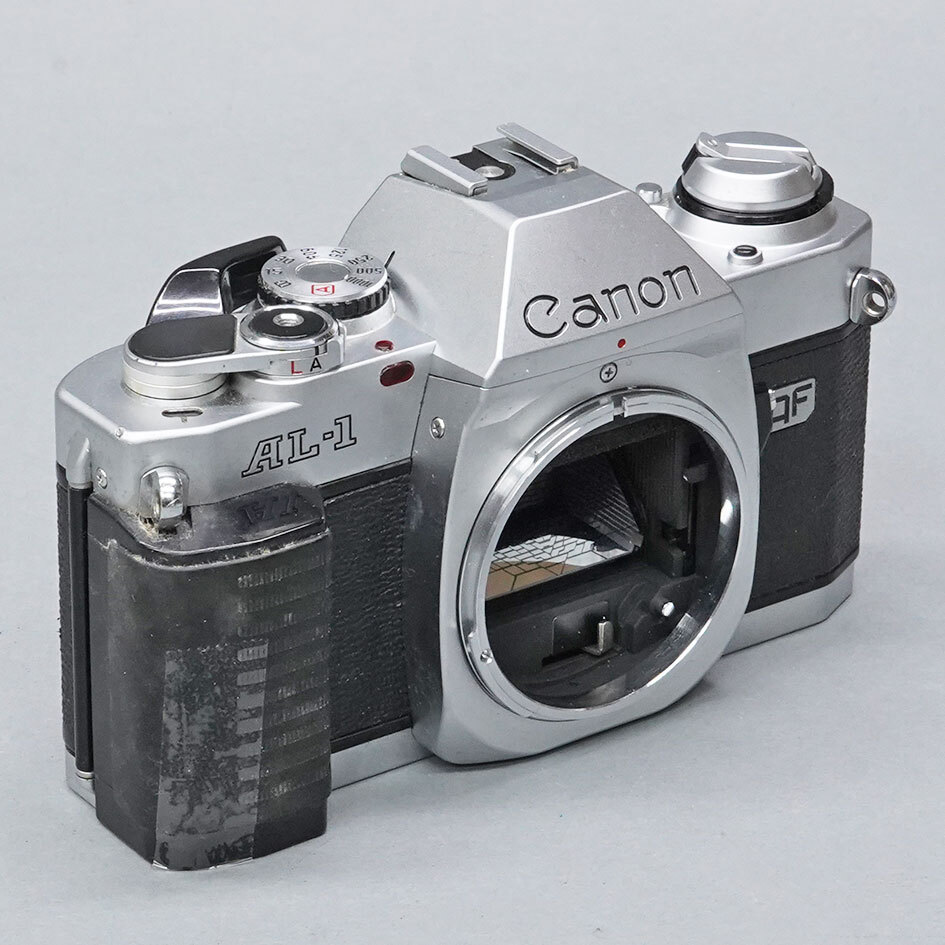 【09】CANON AL-1　ボディ　動(dòng)作未確認(rèn)　電池蓋破損