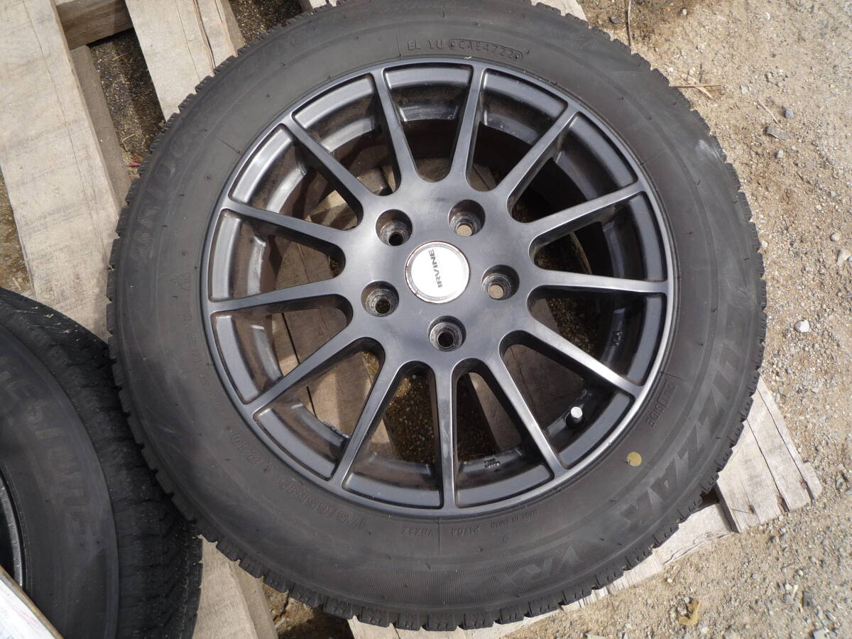 (IRVINE) 15 x 6J 5H 112 IS 45 (ミニ F55 クーパーD 等) BLIZZAK VRX2 x ４本 付き　