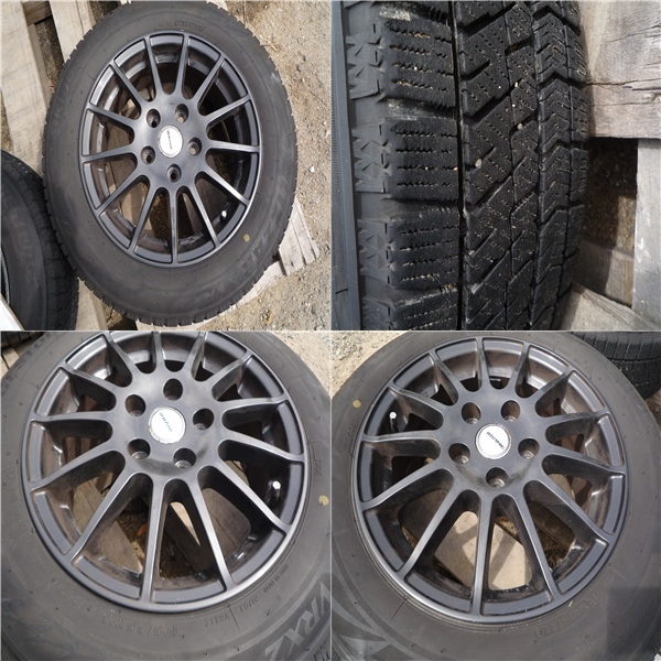 (IRVINE) 15 x 6J 5H 112 IS 45 (ミニ F55 クーパーD 等) BLIZZAK VRX2 x ４本 付き　